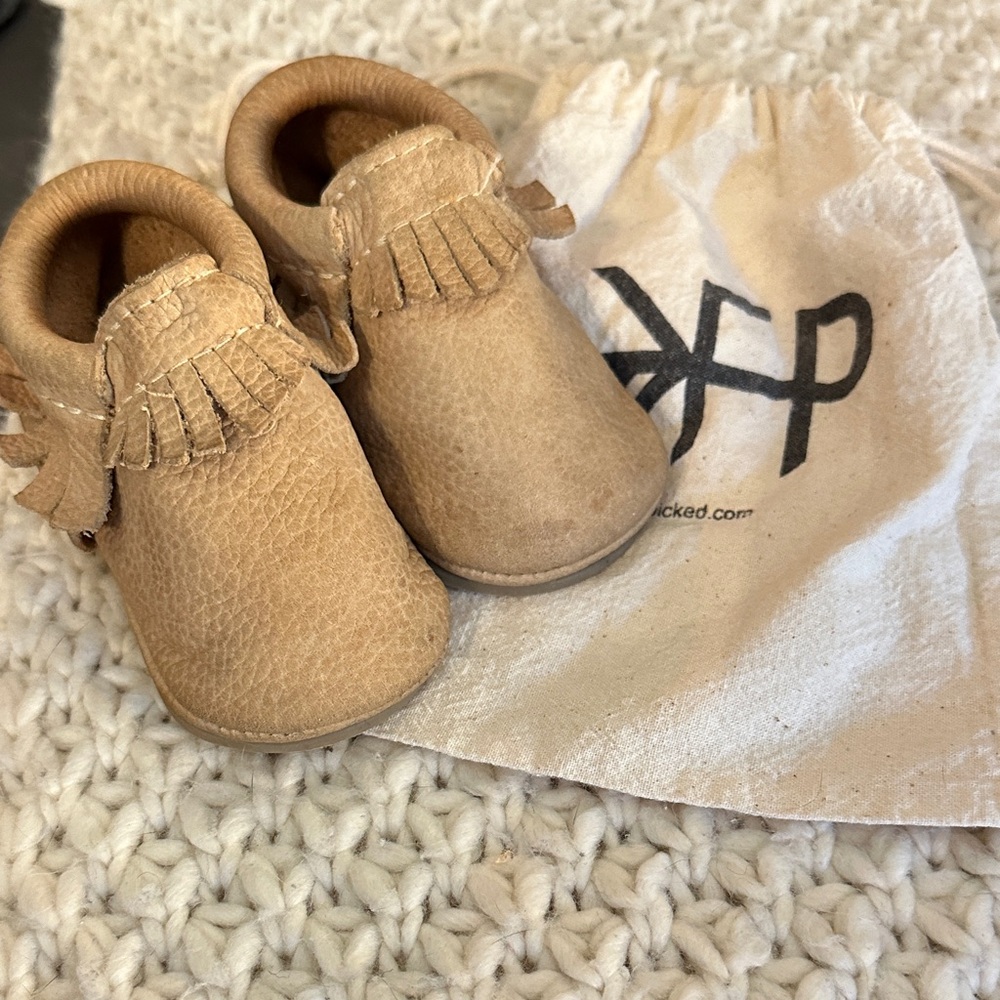 Freshly Picked Light Brown Kids Moccasins